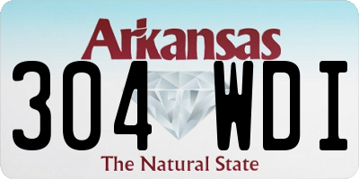 AR license plate 304WDI