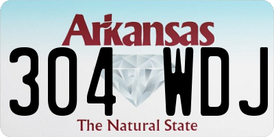 AR license plate 304WDJ