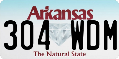 AR license plate 304WDM