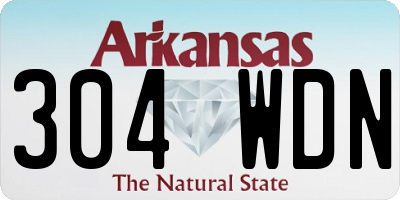 AR license plate 304WDN