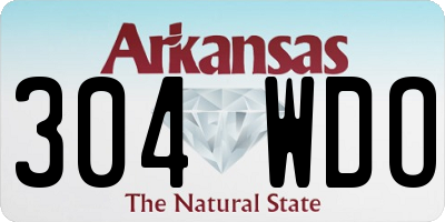 AR license plate 304WDO