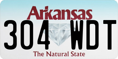 AR license plate 304WDT