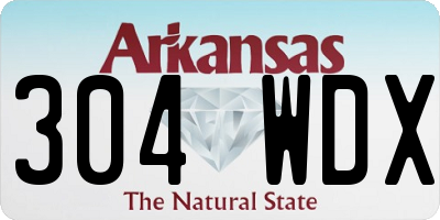 AR license plate 304WDX