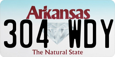 AR license plate 304WDY