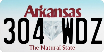 AR license plate 304WDZ
