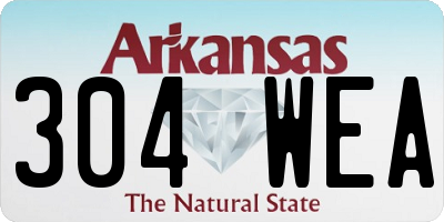 AR license plate 304WEA