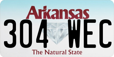 AR license plate 304WEC
