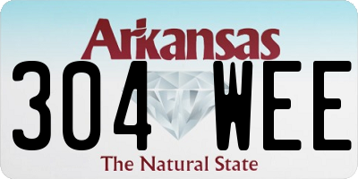 AR license plate 304WEE
