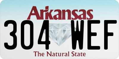 AR license plate 304WEF