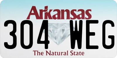 AR license plate 304WEG