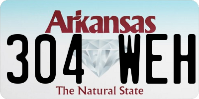 AR license plate 304WEH