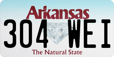 AR license plate 304WEI