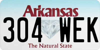 AR license plate 304WEK