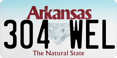 AR license plate 304WEL