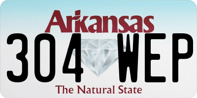 AR license plate 304WEP