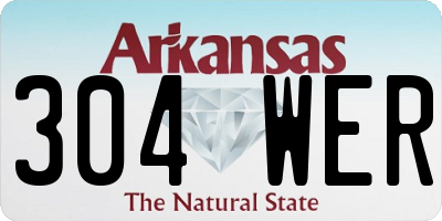 AR license plate 304WER
