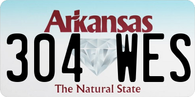 AR license plate 304WES