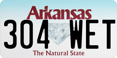 AR license plate 304WET