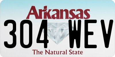 AR license plate 304WEV