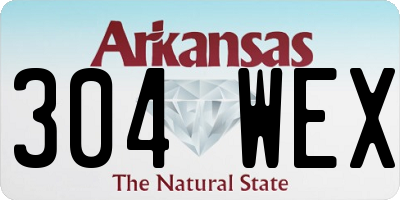 AR license plate 304WEX