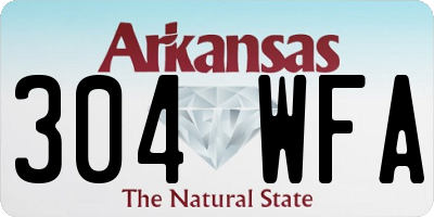 AR license plate 304WFA
