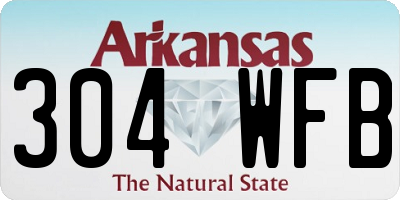 AR license plate 304WFB