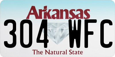 AR license plate 304WFC