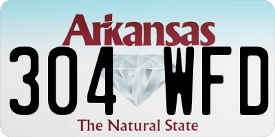AR license plate 304WFD