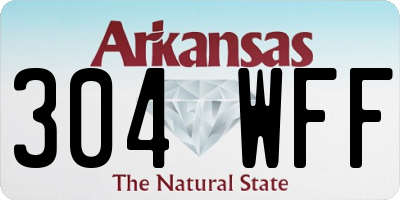 AR license plate 304WFF