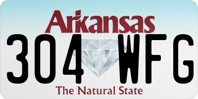 AR license plate 304WFG