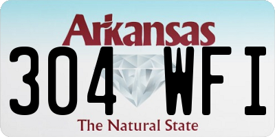 AR license plate 304WFI