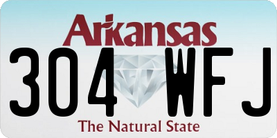 AR license plate 304WFJ