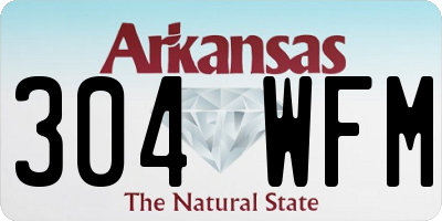 AR license plate 304WFM