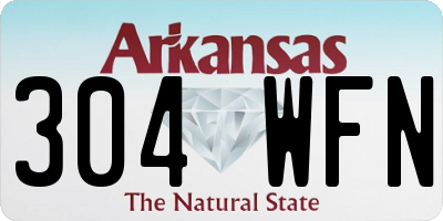 AR license plate 304WFN