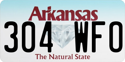 AR license plate 304WFO