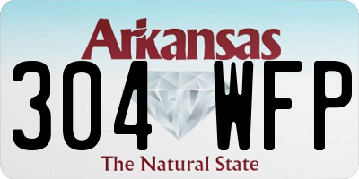 AR license plate 304WFP