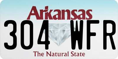 AR license plate 304WFR