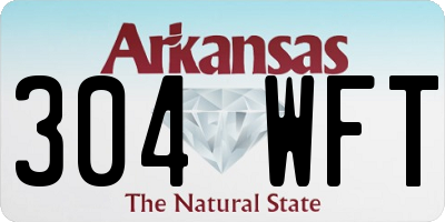 AR license plate 304WFT