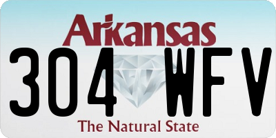 AR license plate 304WFV