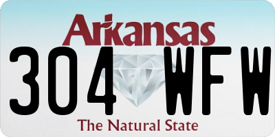 AR license plate 304WFW