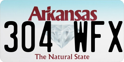 AR license plate 304WFX