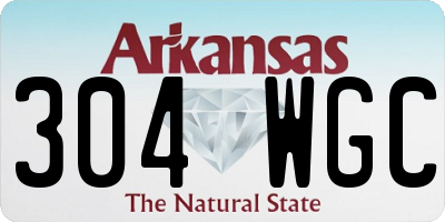 AR license plate 304WGC