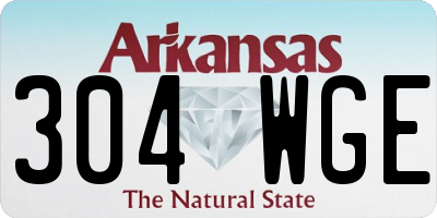 AR license plate 304WGE