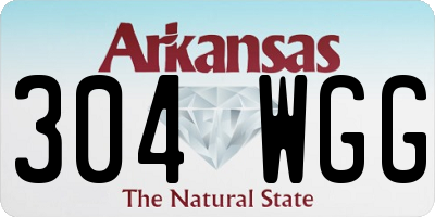 AR license plate 304WGG