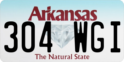 AR license plate 304WGI