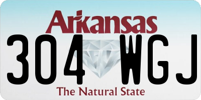 AR license plate 304WGJ