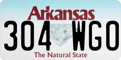 AR license plate 304WGO