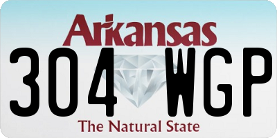 AR license plate 304WGP