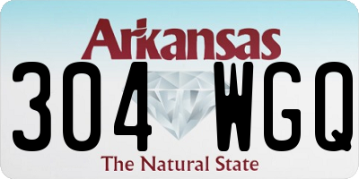AR license plate 304WGQ