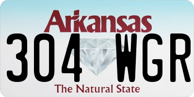 AR license plate 304WGR